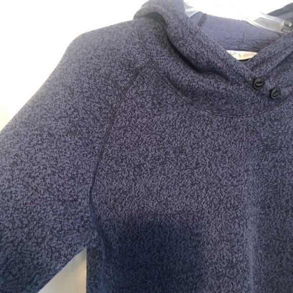 Woolrich Ladies  XLg Hooded Sweater in Heathered Navy Blue - Picture 4 of 9